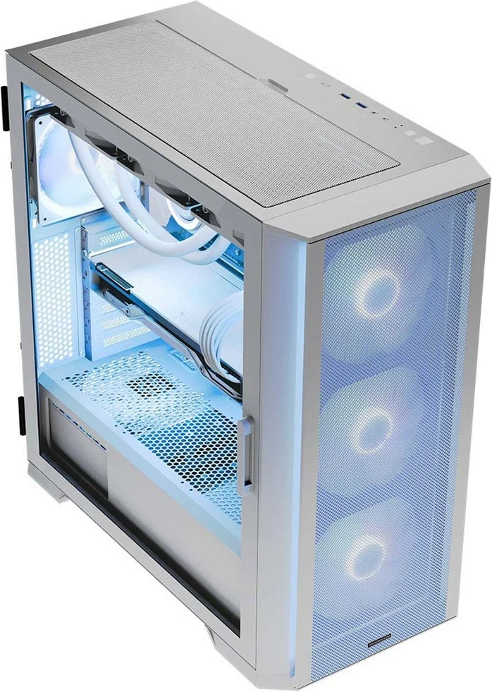 Ohišje MODECOM HORIZON ARGB Flow MIDI, USB 3.0 x2, CYPE-C, belo