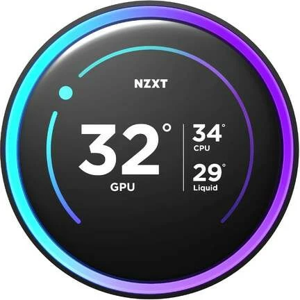 Vodeno hlajenje NZXT Kraken Elite 280 RGB V2 LCD, 2x14cm, IPS zaslon, za CPU, črno