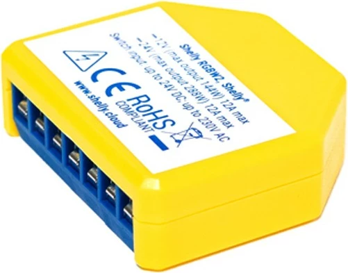 RGBW naprava Shelly RGBW2, brezžična, Wi-Fi, modra, rumena