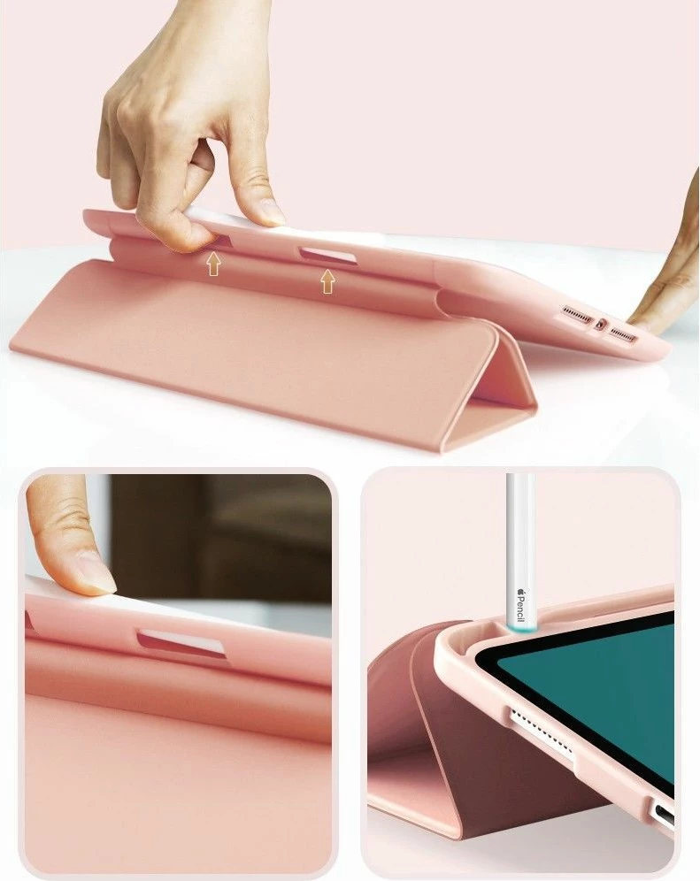 Ovitek za iPad 10,2", svetlo roza, Tech-Protect SC Pen (2019–2021)