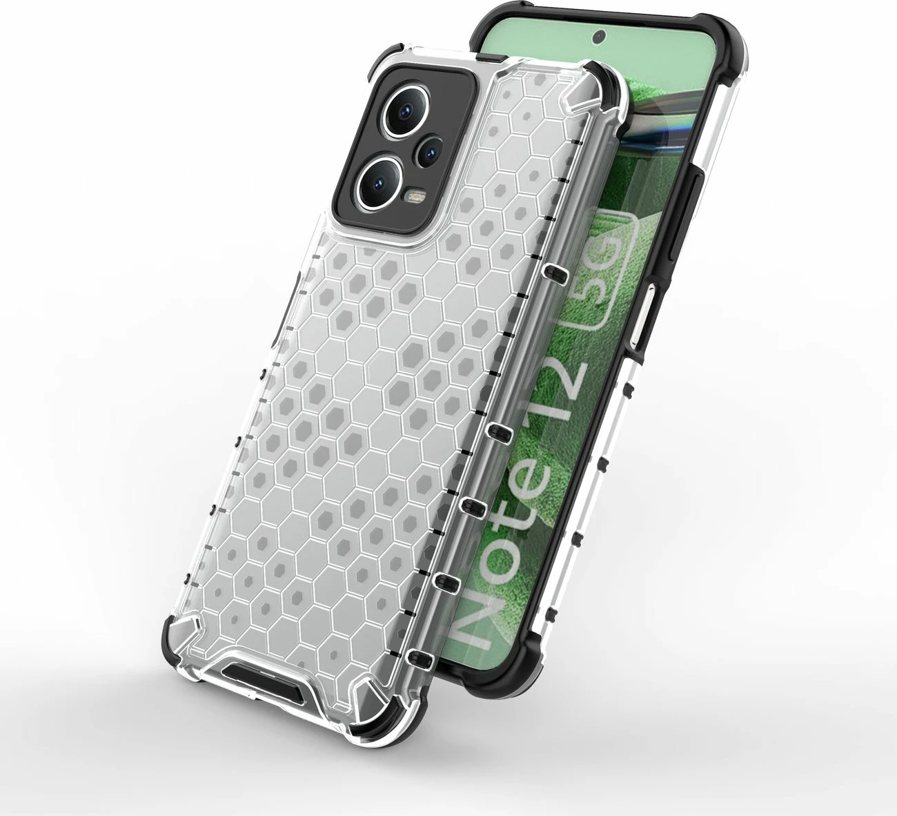 Ovitek za telefon Honeycomb Hurtel za Xiaomi Redmi Note 12 5G / Poco X5 5G, črn