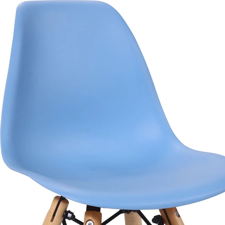 Otroški stol Julita, PP modra, naravna bukev, 35x31x57,5 cm (set 4 kosov)