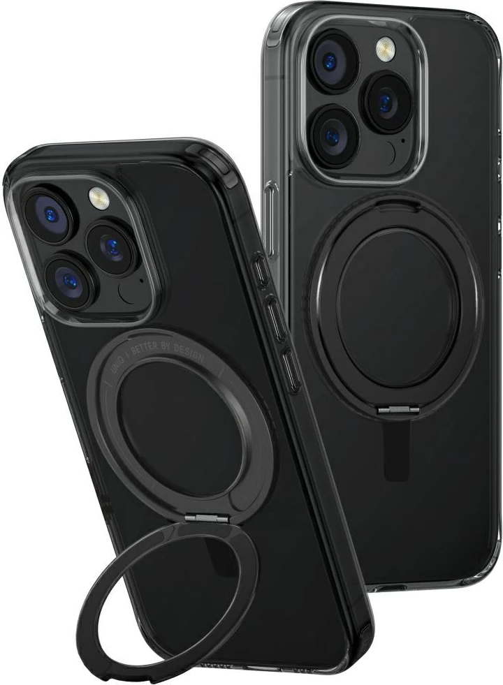 Ovitek z vrtljivim nosilcem 360° UNIQ Swivix za iPhone 16 Pro, črn