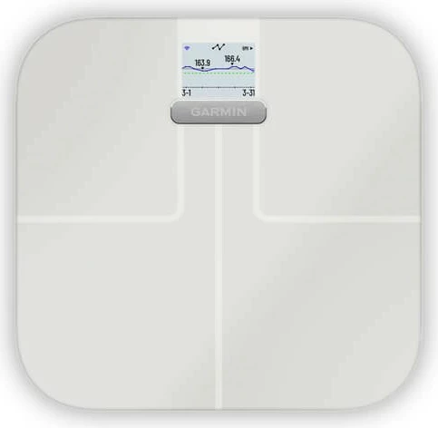Elektronska tehtnica Garmin Index S2, 181,4 kg, Wi‑Fi, Bluetooth, bela