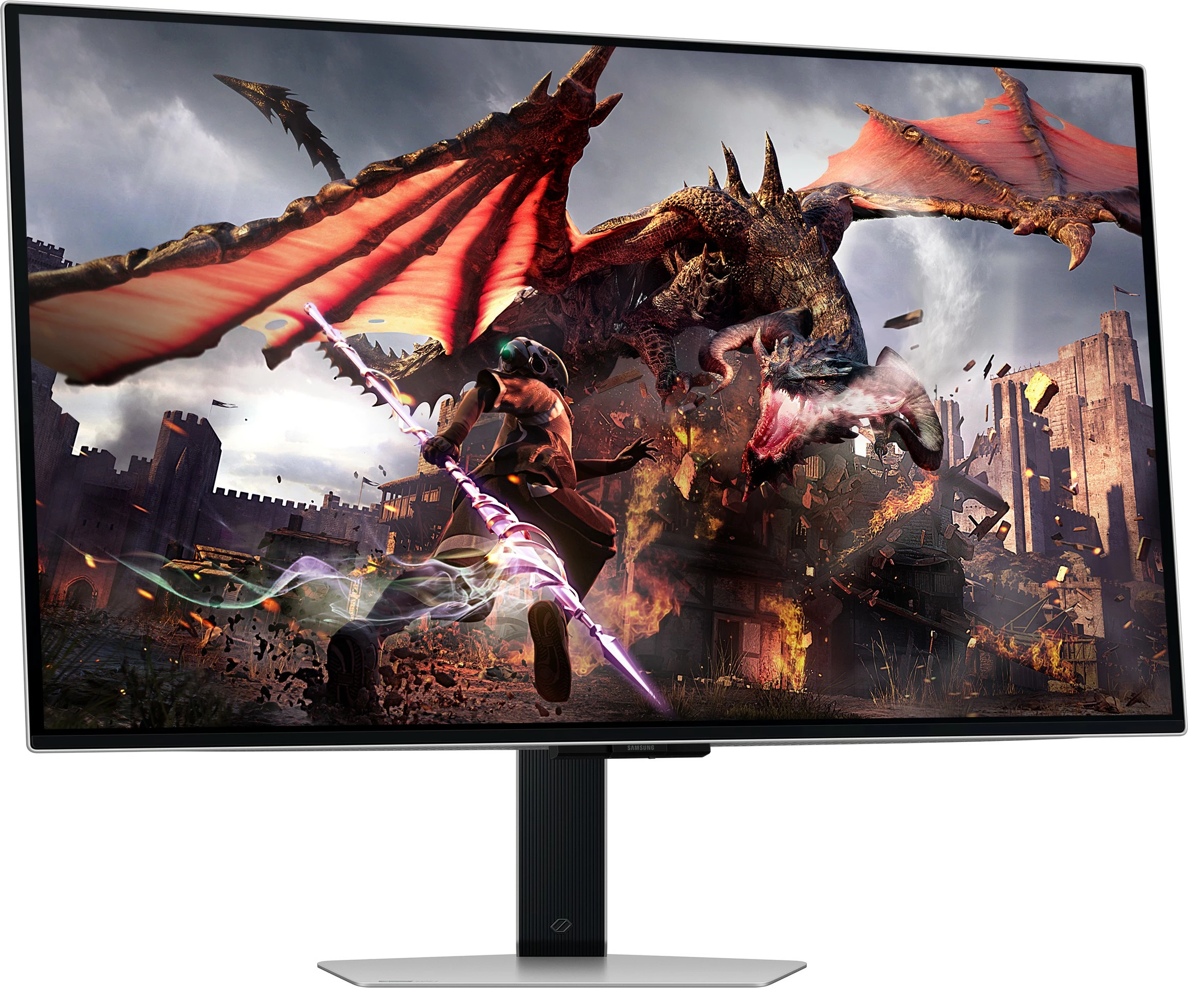 32" 4K Ultra HD OLED monitor, Samsung G80SD, srebrn