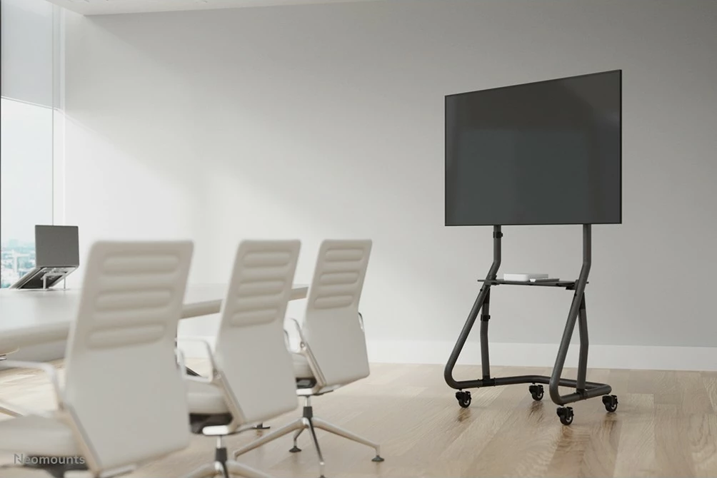 Voziček za TV Neomounts NS-M3800BLACK, za zaslone 60-100 palcev, nastavljiva višina, črna
