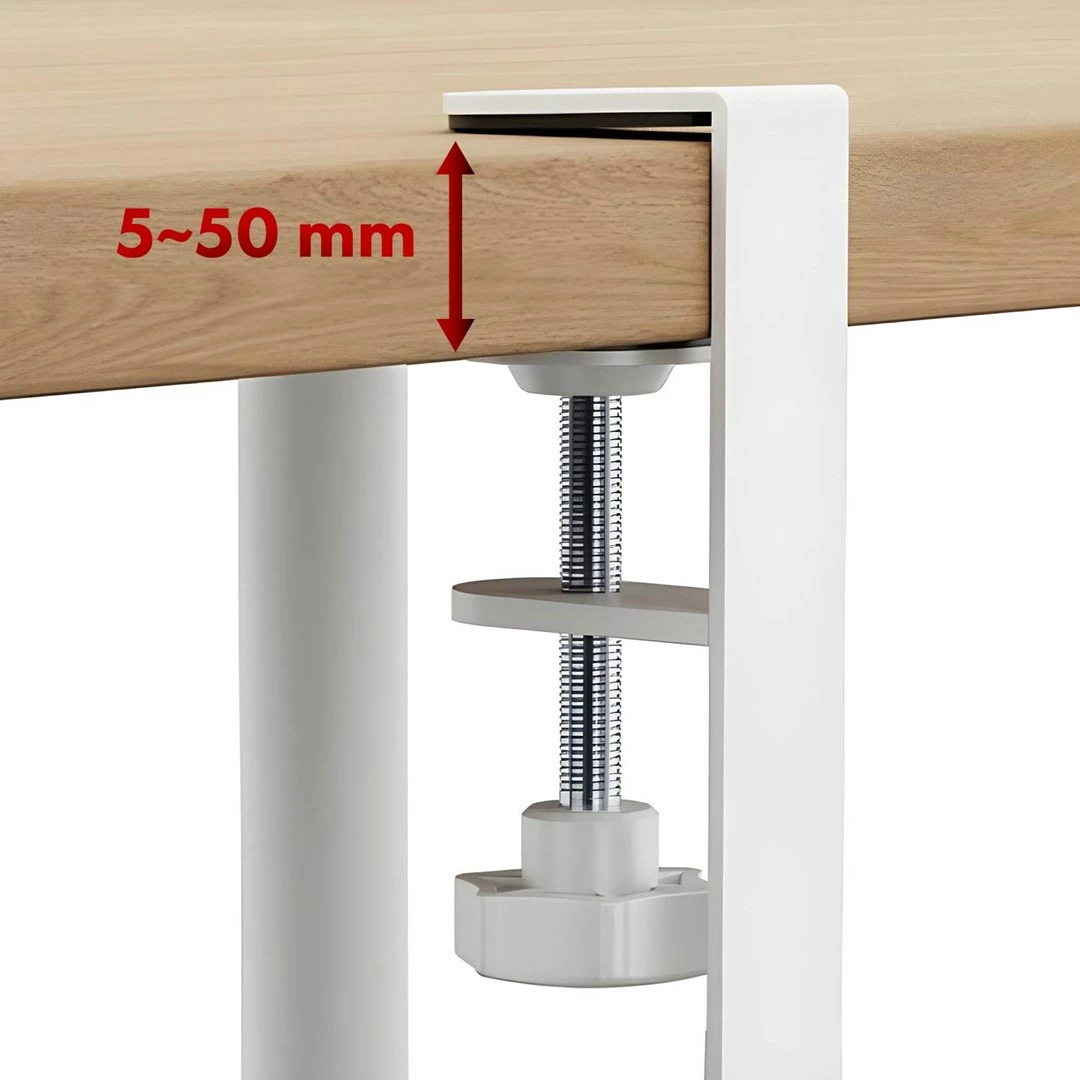 Organizator kablov pod mizo Maclean MC-104 W, 2 nivoja, jeklo, bel