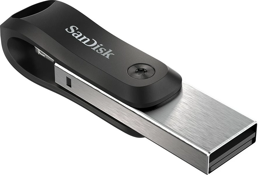 USB ključek Sandisk iXpand SDIX60N-128G-GN6NE, 128GB, USB 3.2 Gen 1, vrteč, sivo/srebrn