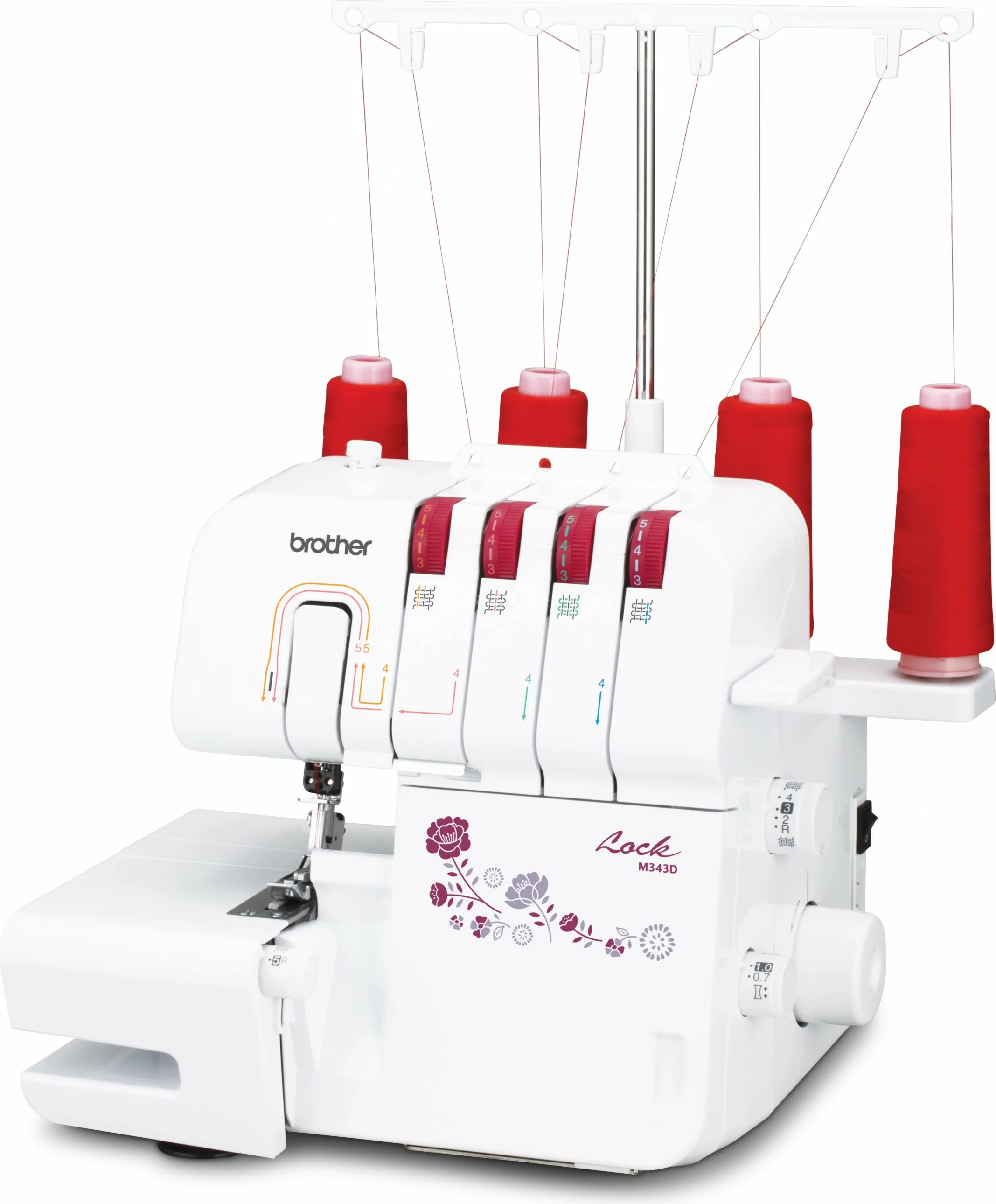 Overlock šivalni stroj Brother M343D, bel
