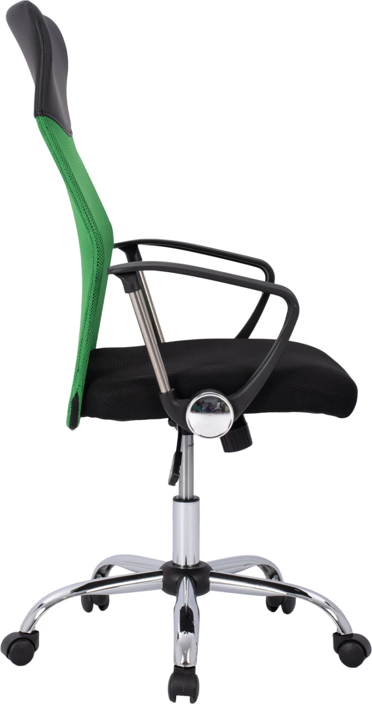 Pisarniški stol FH1000.03 Črna Zelena Mreža kromirana noga 61x58x118