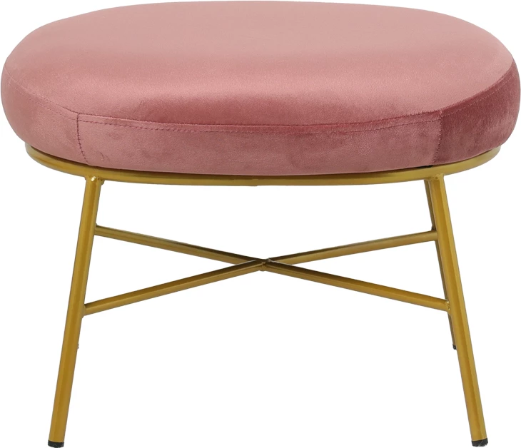 Kadifasta krogla Susanna, molična - z zlatimi kovinskimi nogami 56x47x40cm