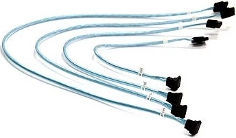 SATA kabli Supermicro, 4 x 0,56 m, modri