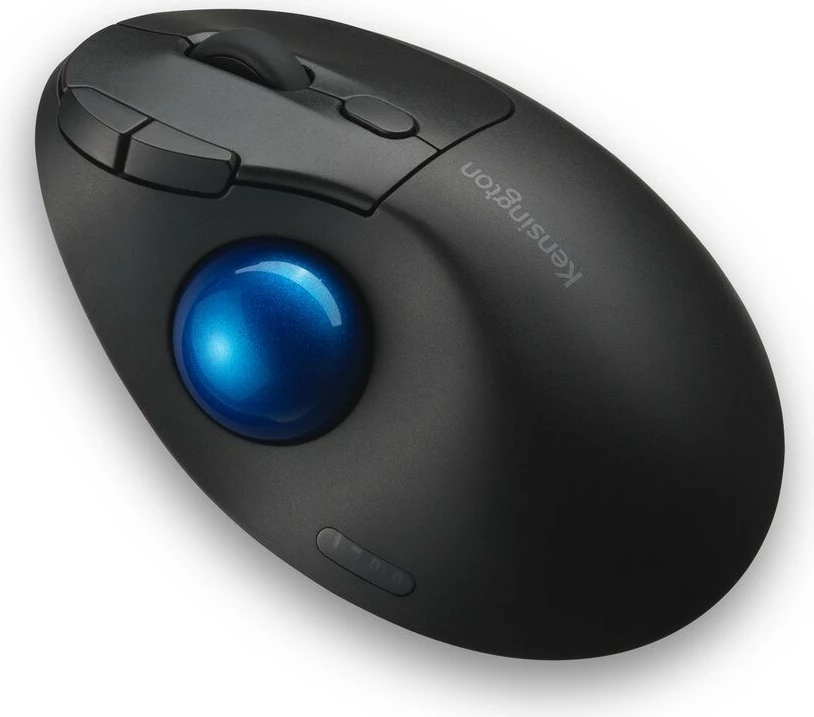 Ergonomski trackball Kensington Pro Fit Ergo TB450, RF Wireless + Bluetooth, 1600 DPI, črn, moder