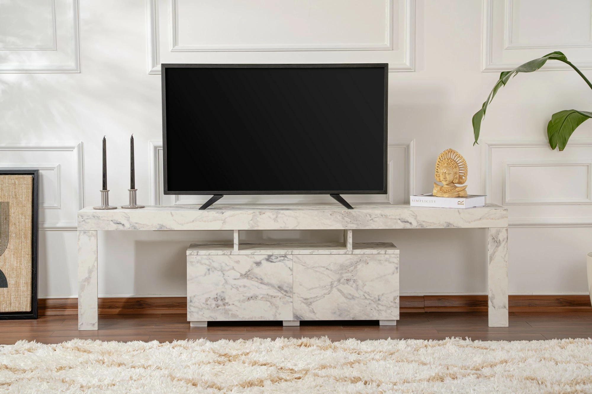 Komoda za TV Enclave Nordure, marmor Fressia