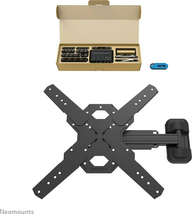 Držalo za TV Newstar Neomounts WL40S-840BL14, 32–65 palcev, polni premik, jeklo, črno