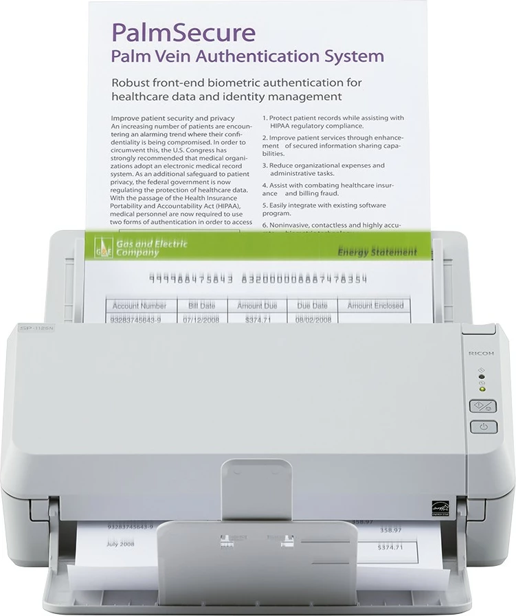 Skaner dokumentov Ricoh SP-1125N, 25 strani/min, dvosmerno skeniranje, Ethernet LAN, USB, bel