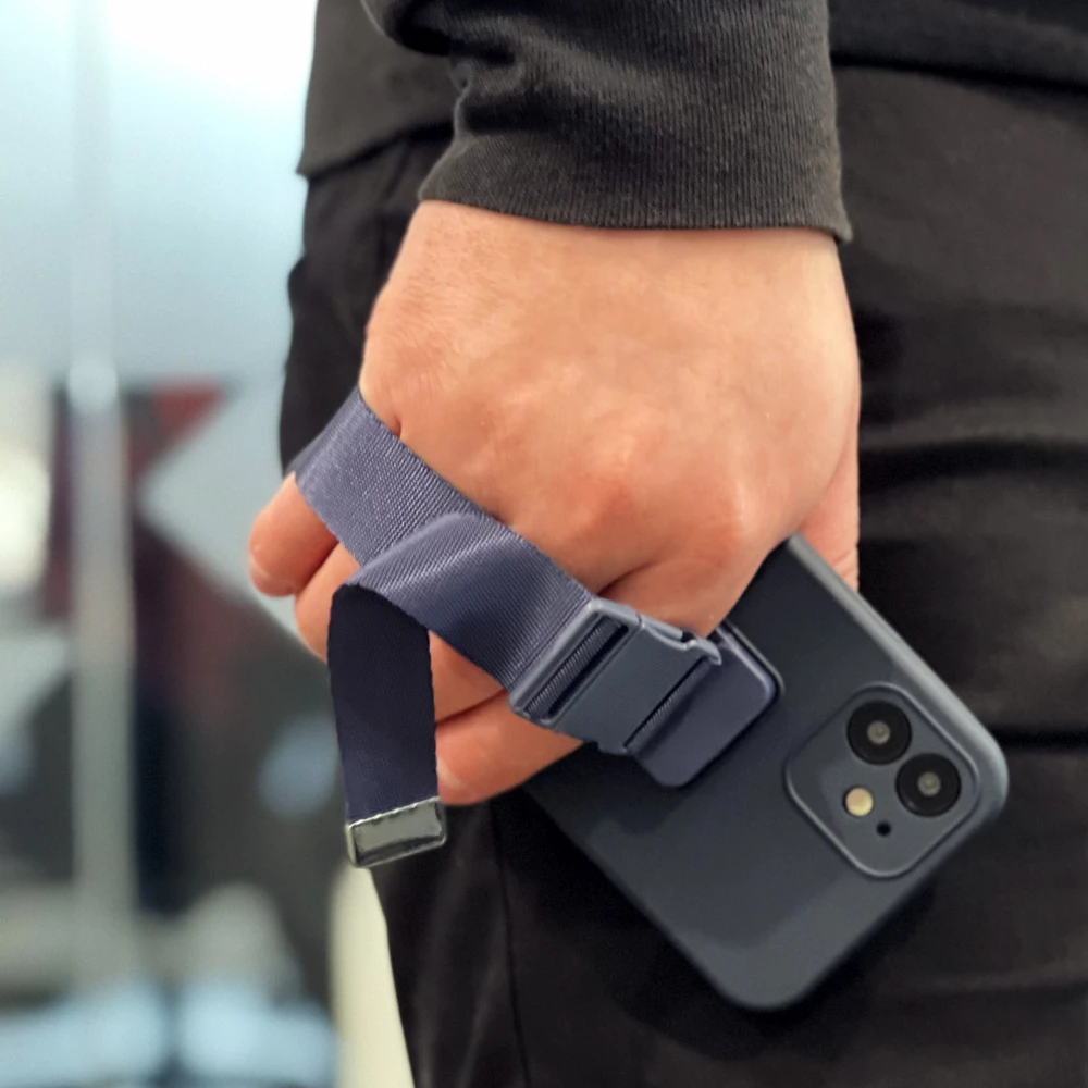 Ovitek z vrvico Hurtel Rope Case za Xiaomi Redmi Note 10 5G / Poco M3 Pro, moder