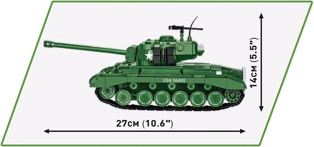 Model tanka Pershing T26E3, Cobi Klocki M26, 904 kosi, zelen