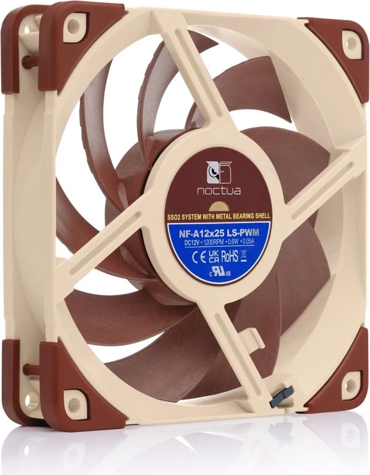 Ventilator za računalniško ohišje Noctua NF-A12x25, 12 cm, bež in rjav