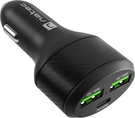 Avto polnilec 84W, Quick Charge 3.0, črn Natec Coney