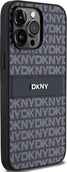 Ovitek za telefon Mono Stripe & Metal Logo DKNY za iPhone 14 Pro, črn