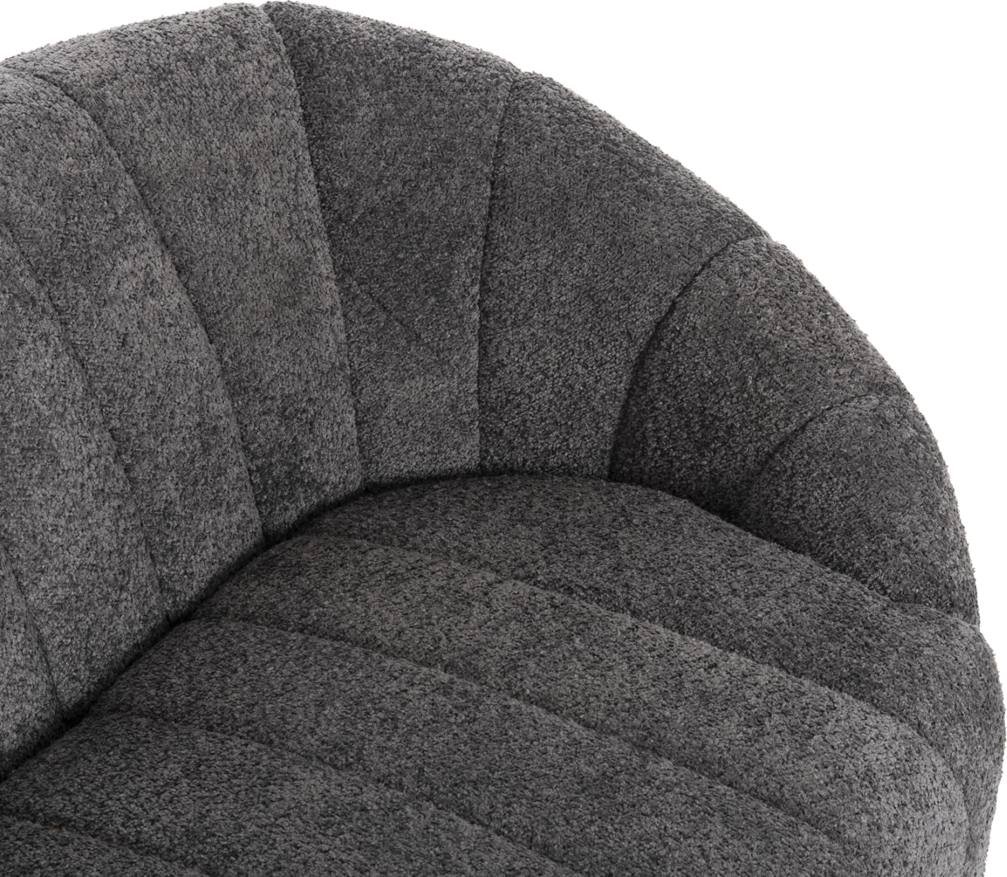 Dvosed kavč MOBY FH9595.01 iz sive boucle tkanine 145x82x67H cm