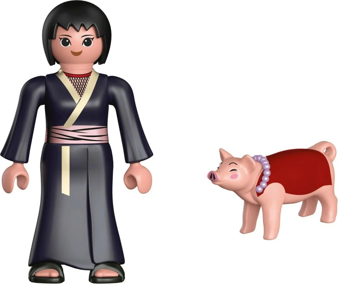 Figurica akcije Shizune iz Naruto Shippuden, Playmobil 71115 z pujskom Tonton