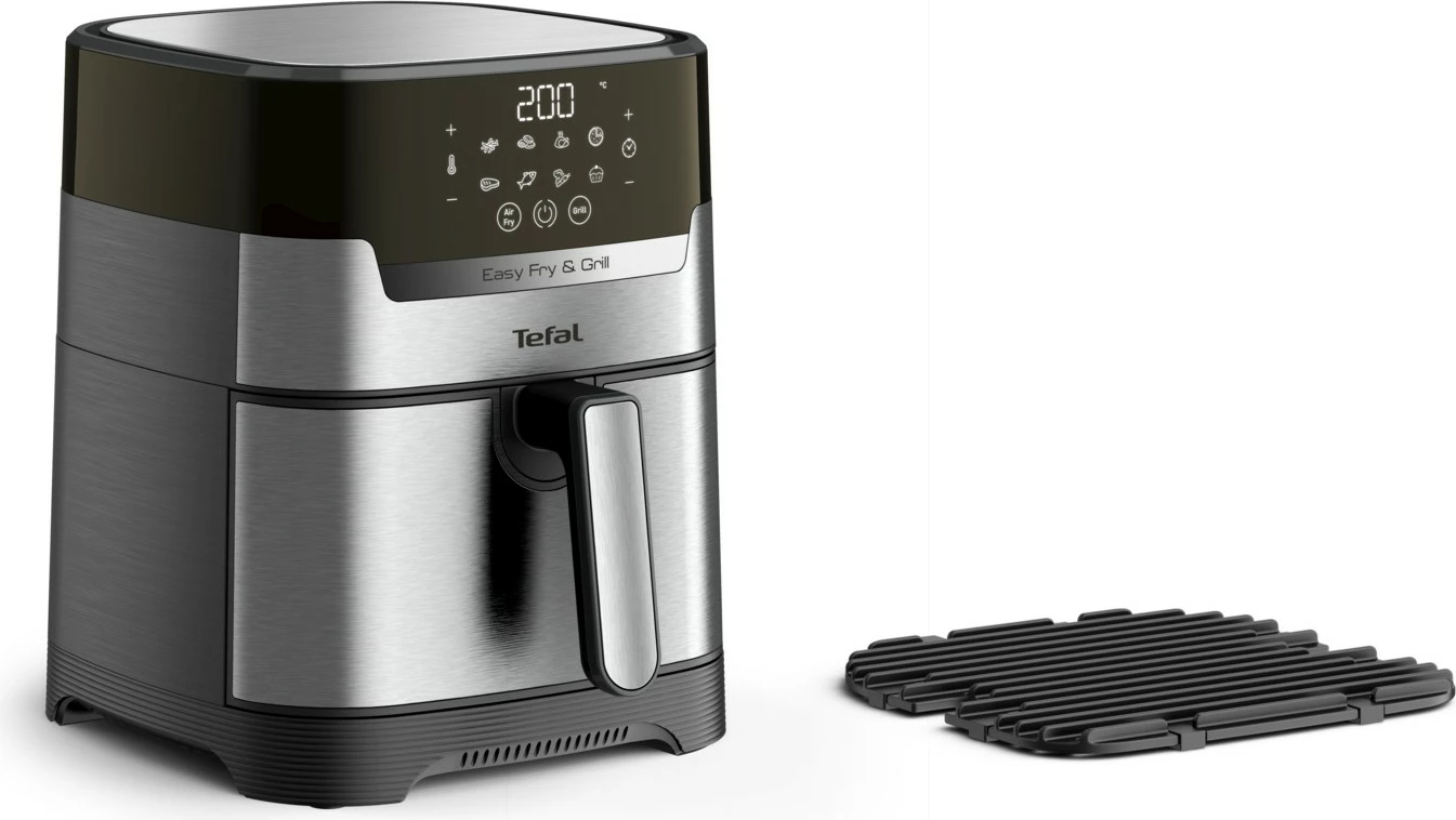 Friteznik na vroč zrak, Tefal Easy Fry & Grill EY505D, 4,2 L, nerjaveče jeklo