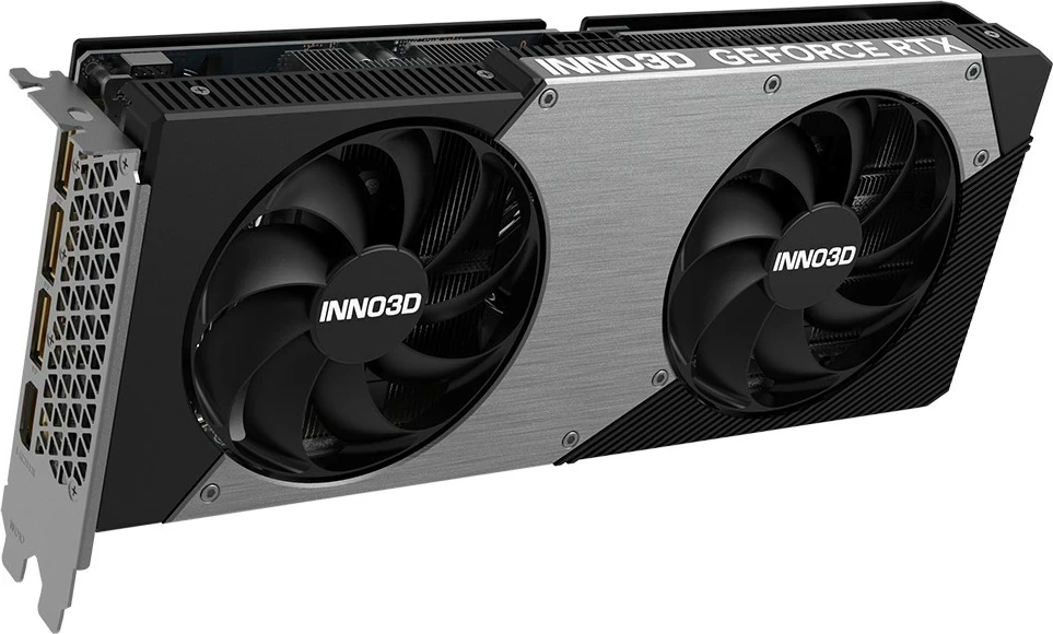 Grafična kartica INNO3D GeForce RTX 5060 Ti TWIN X2 OC, 8 GB GDDR7, siva