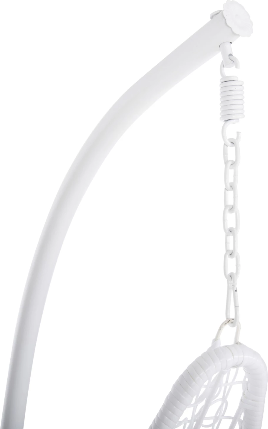 Viseče gnezdo MILLIE FH5996.03 kovinsko-sintetični ratan in blazine v beli barvi Φ95x195Hcm