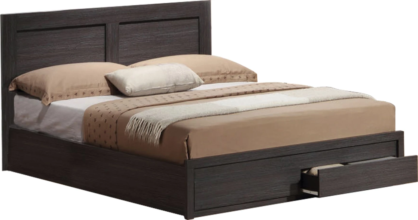 Postelja CAPRI FH665.01 melamin v zebrano z 2 predali za vzmetnico 120x200 cm