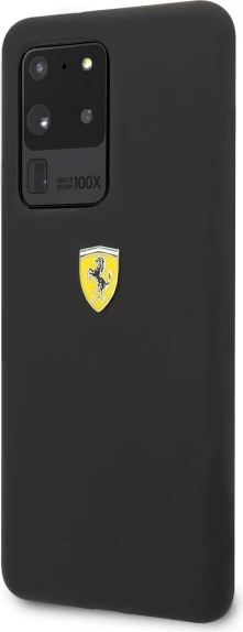 Silikonski ovitek za telefon Ferrari Hardcase FESSIHCS69BK za Samsung Galaxy S20 Ultra, črn