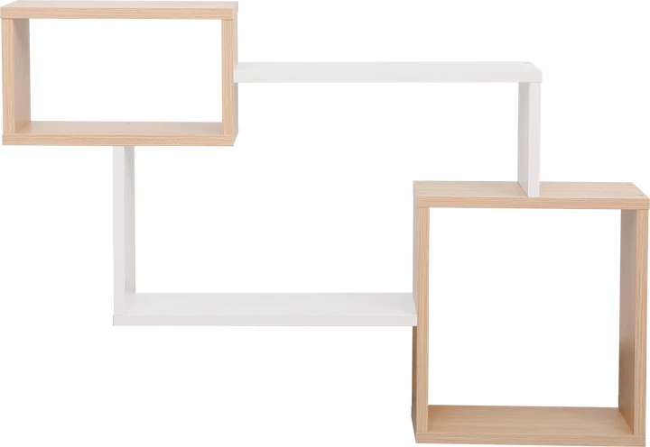 Stenski regal Beldra, naravno-bela, 84 x 15 x 57,8 cm