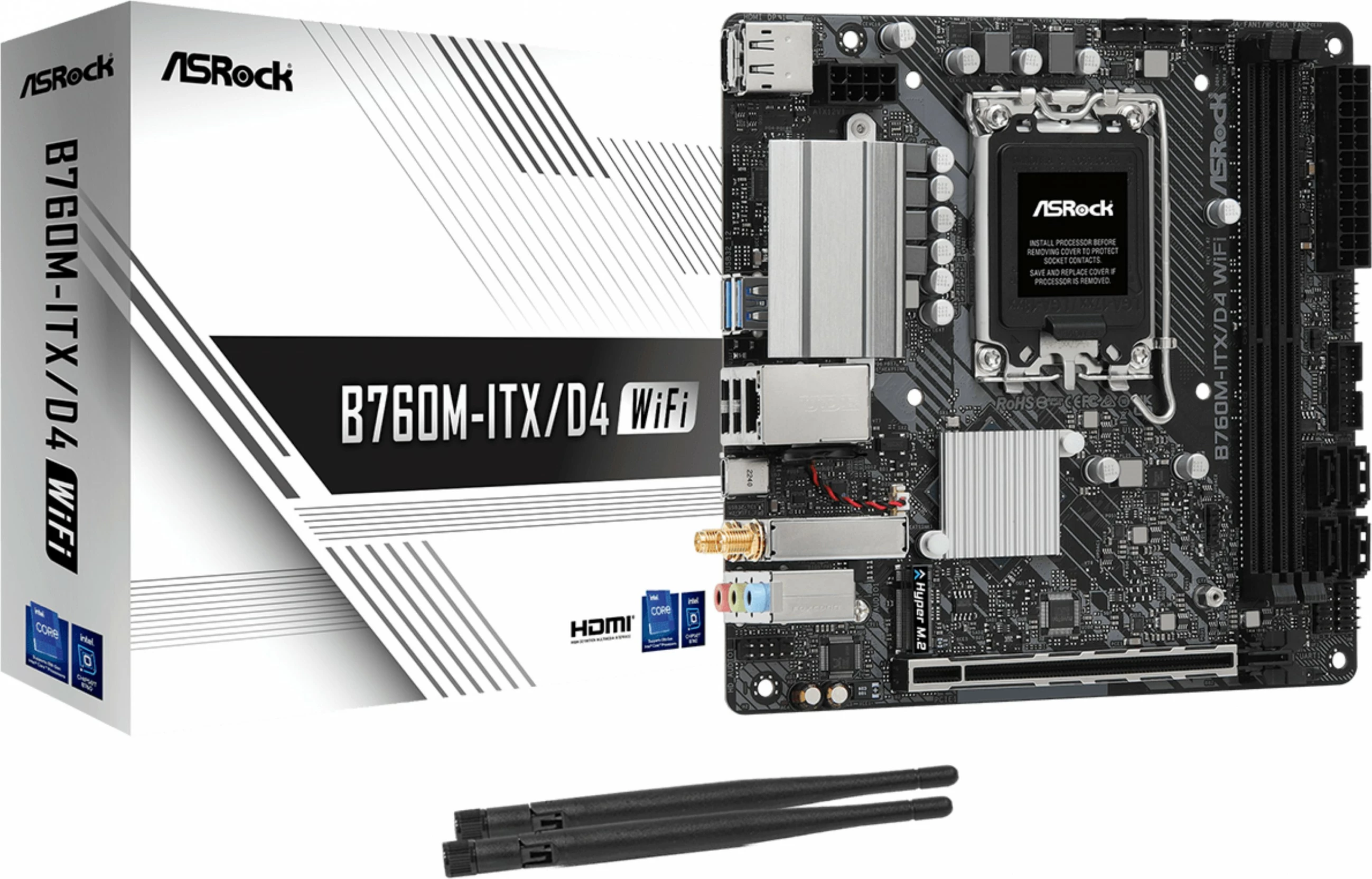Mini ITX plošča ASRock B760M-ITX/D4 WiFi, Intel, LGA 1700, DDR4