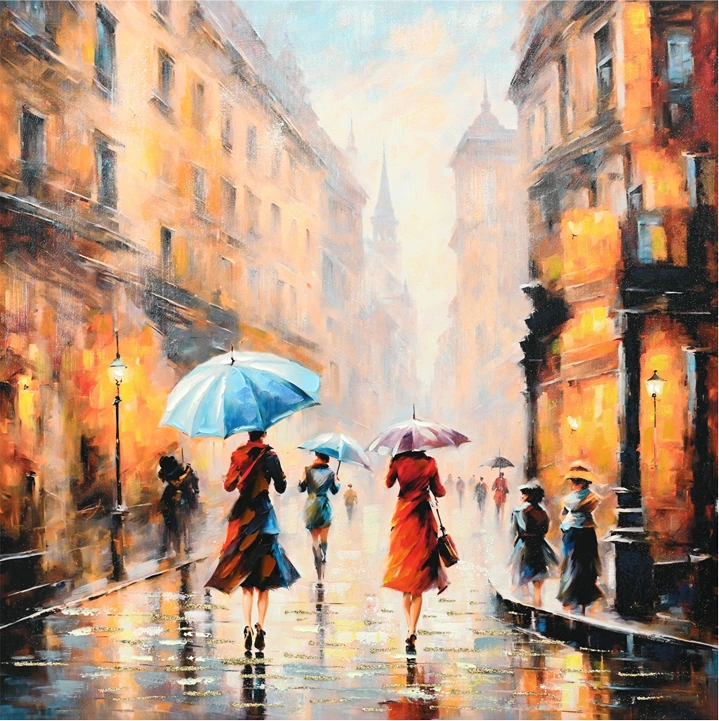 Slika na platnu Nightdream II Inart 100 x 3 x 100 cm