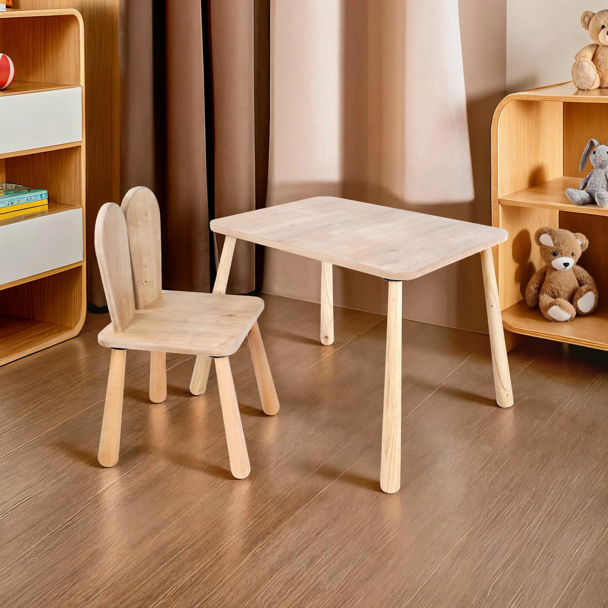 Otroški mizni set Skye Decor BLTYZ-AKTV061, 12-delni, hrastna barva