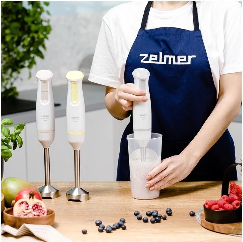 Visokokakovostni palični mešalnik, Zelmer ZHB4561L, 800 W, bel/zelene barve