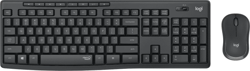 Set tipkovnice in miške, Logitech MK295 Silent 920-009794, GER, USB Type-A, črn