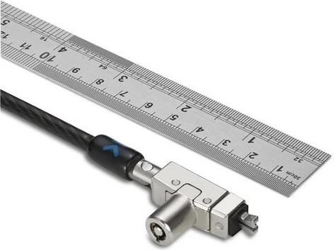 Zaklep za prenosnik Kensington N17, 1,83 m, karbonsko jeklo, črn, srebrn