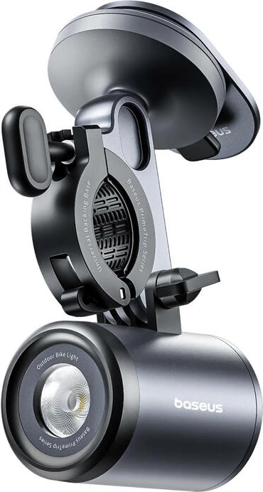 Držalo za telefon z LED lučjo Baseus PrimeTrip 2-v-1, črno