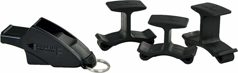 Zvižgalka za sodnike Molten DELFIN F s paščkom, črna