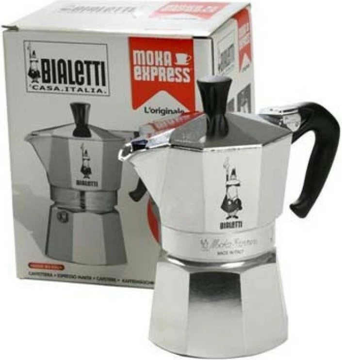 Kavni izračevalnik Moka Express 0,55 L, 9 skodelic, srebrno/črn, Bialetti