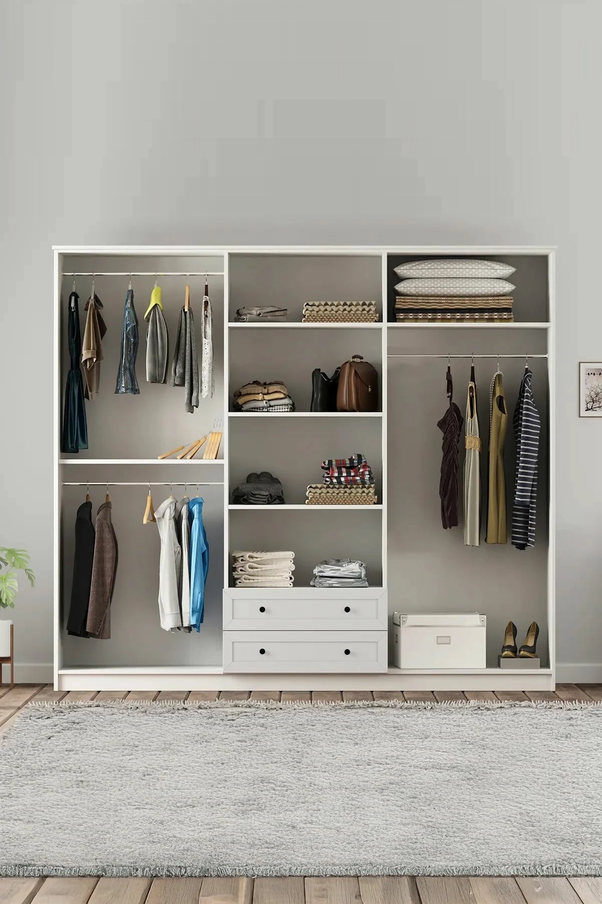 Set sobe za mladostnike, mat bela, Skye Decor, Rb-168-01-006-01