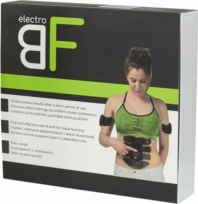 Stimulator mišic ELECTRO BF za moške in ženske, črno