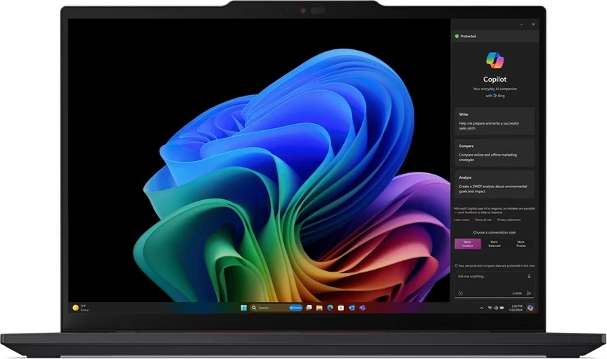 Prenosnik Lenovo ThinkPad T14s Gen 6 Copilot+ PC, 14", Snapdragon X1E-78-100, 32 GB RAM, 1 TB SSD, črn
