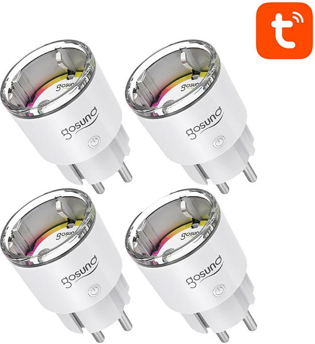 Set pametnih vtičnic WiFi, 4 kosa, 10A, bela, Gosund EP2