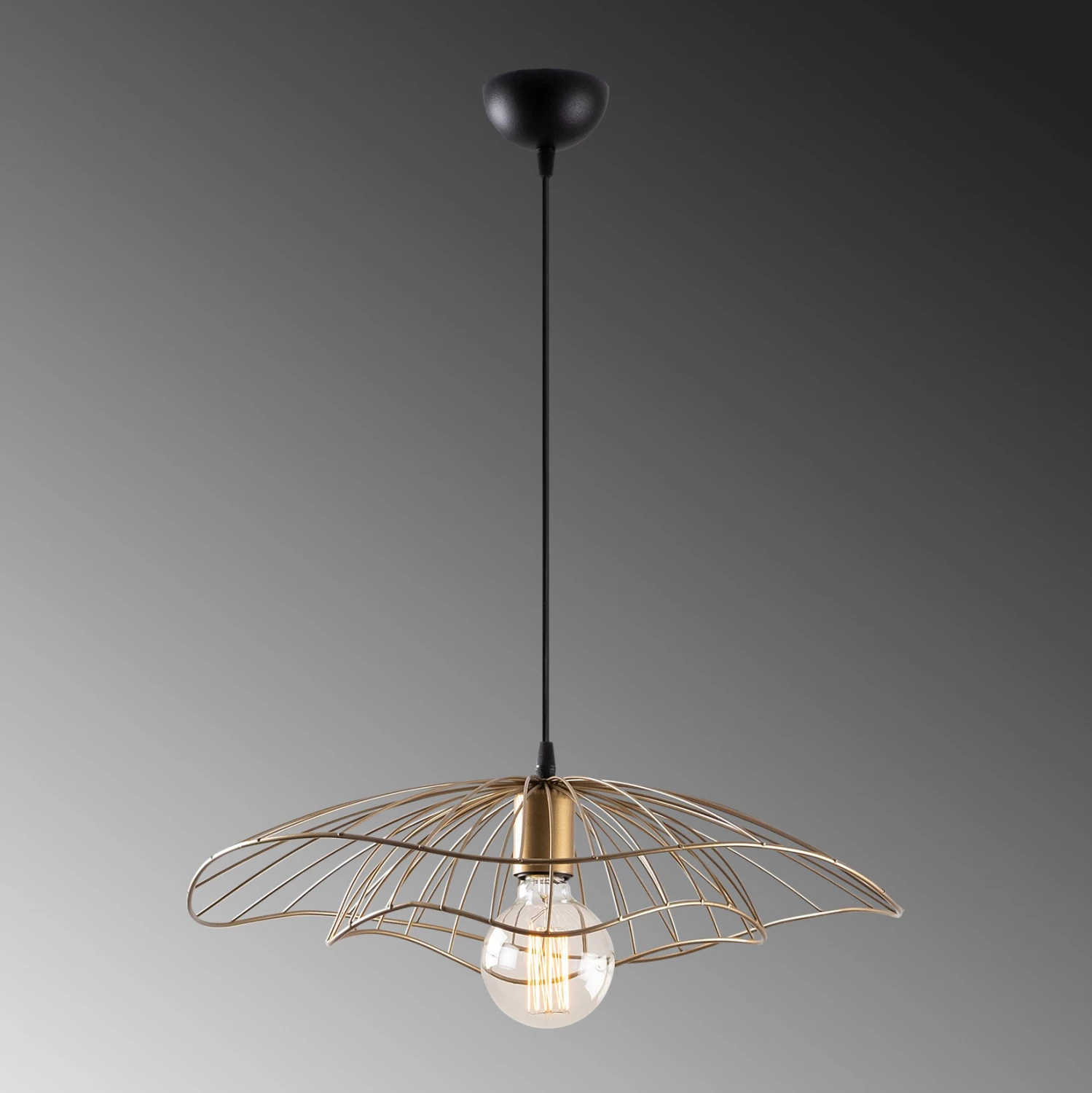 Metalna viseča svetilka, zlata, FH7229.04, Φ50x111 cm