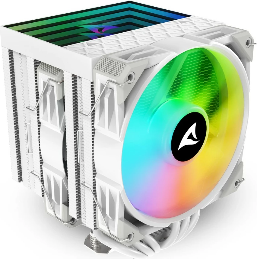 Zračno hlajenje za procesor Sharkoon A60 RGB, belo