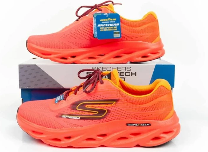 Atletske copate za moške, Skechers, oranžne