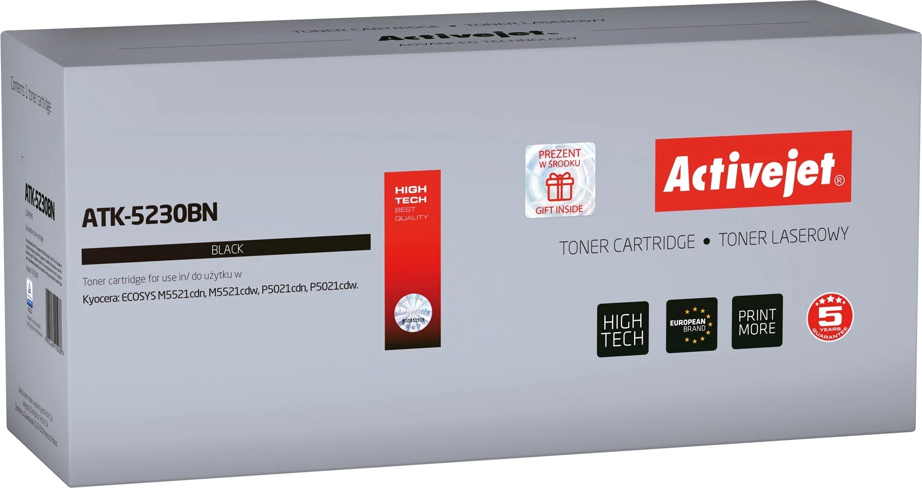 Zamenljiv toner za Kyocera Activejet ATK-5230BN, 2600 strani, črn